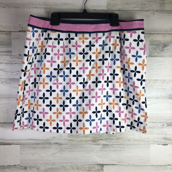 Talbots Pants - NWT - Talbots Skort Blue Pink Orange Flower Golf Tennis Athletic Skirt Sz 20W